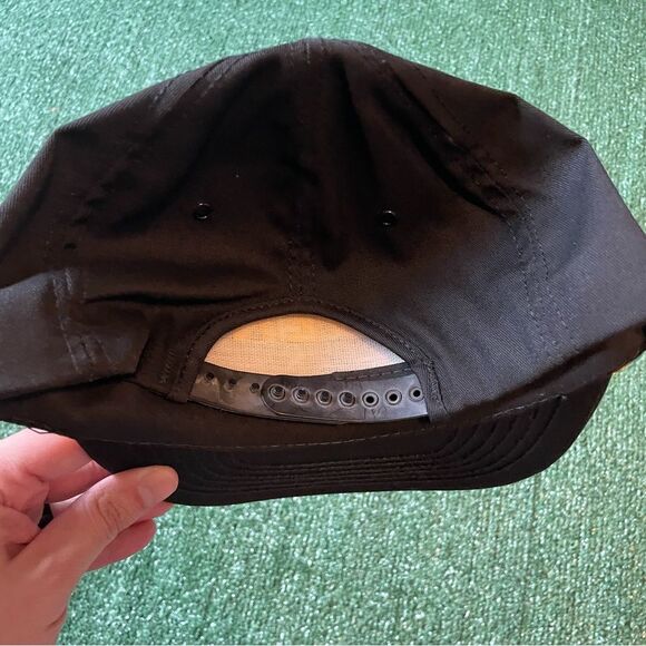 Vintage 80s or 90s Ryder Gold Leaf Roped Snapback Hat Cap Black - Picture 4 of 7